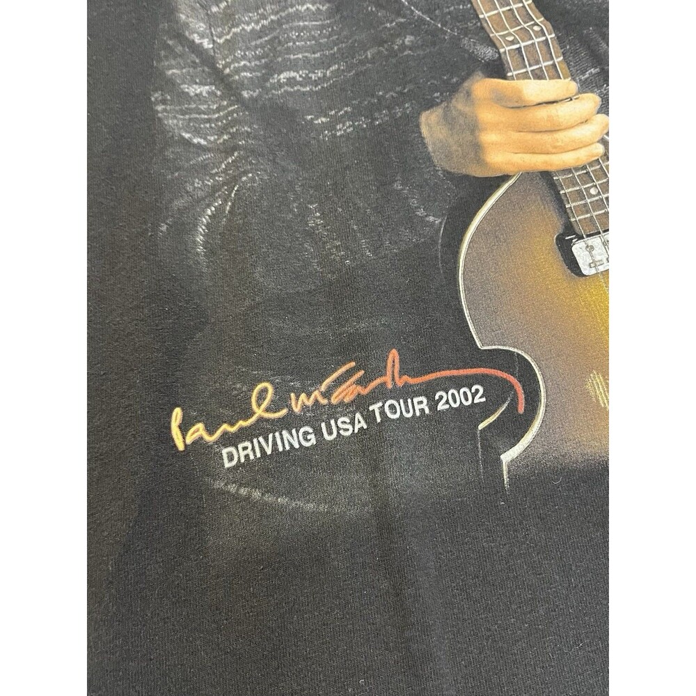 Vintage Paul McCartney T-Shirt XL 2002 Driving USA Tour Giant Tag Original Band - Picture 3 of 8